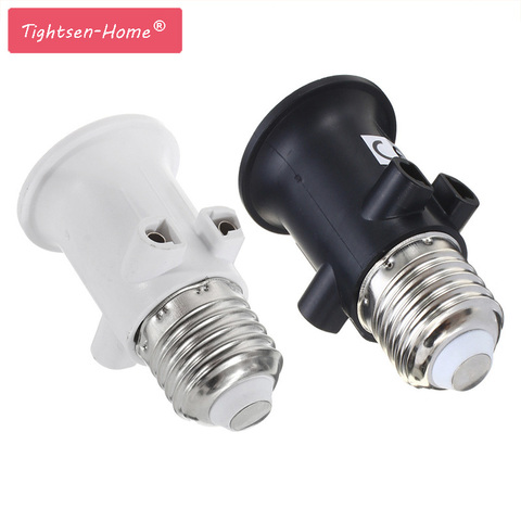 PBT Fireproof E27 Bulb Adapter Lamp Holder Base Socket Conversion with EU Plug AC100-240V 4A  for Lights ► Photo 1/6