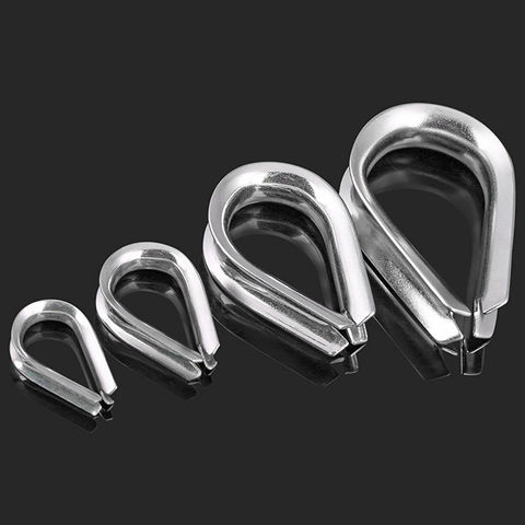 Cable Wire Rope Thimbles Wire Clamp Grip Clamp Eyes Thimbles Rigging Hardware Fixing Workpiece 304 Stainless Steel M1.5~M16 ► Photo 1/5