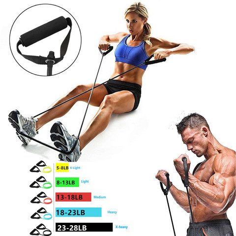 120cm Latex Elastic Resistance Bands with Padded Handles Pull Up Assistance Rubber Yoga Pull Rope Fitness Workout Sports Bands ► Photo 1/6