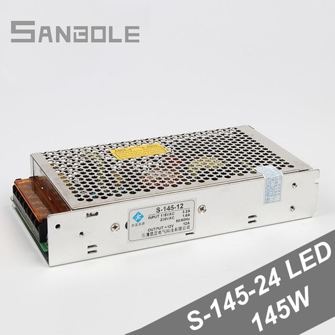 Switch Power Supply Transformer 145W Output Switching Mode S-145-24 Led Power Supply 5/12/24/36/48(V) Single Output Switches ► Photo 1/4