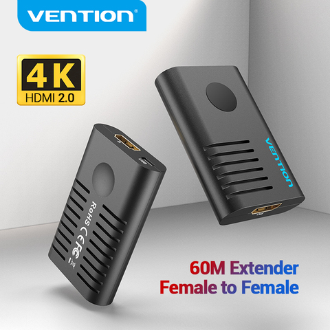 Vention HDMI Extender Female to Female HDMI 2.0 Connector Repeater 4K@60Hz HDMI Signal Booster Up to 60m HDMI Cable Extension ► Photo 1/6