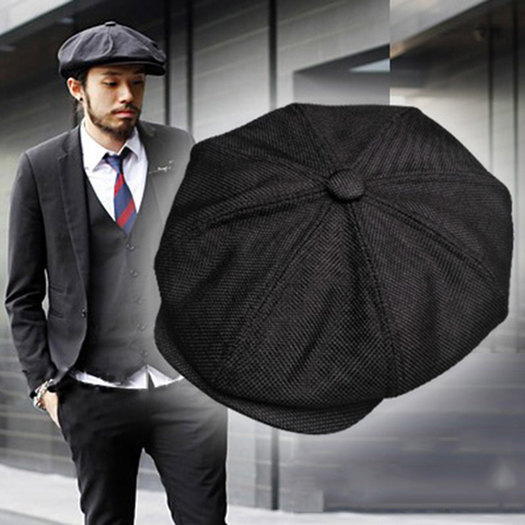 New beret hat Gatsby octagonal hats Retro British Newsboy cap Men and women Outdoor Universal Casual caps ► Photo 1/6