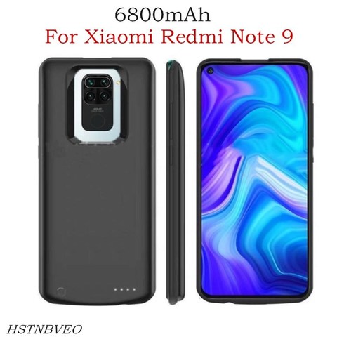 HSTNBVEO 6800mAh Shockproof Battery Charger Cases For Xiaomi Redmi Note 9 Battery Case External Power Bank Charging Cover ► Photo 1/6