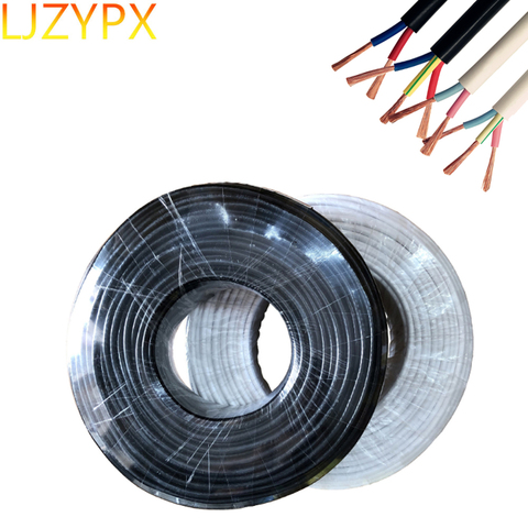 2/3/4/5/6/7/8/10/12 Cores Extension Copper Wires Conductor Electric Sleeve Black/White 0.3/0.5/0.75/1/1.5/2.5/4 mm2 sheath Cable ► Photo 1/6