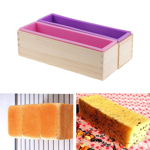 Silicone Mold Soap Rectangular Wooden Box with Flexible Liner for DIY Natural Soap Making Handmade Loaf Mould Soap Mold ► Photo 1/6