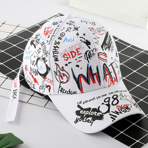 Letter Baseball Cap Graffiti Sun Hip Hop Cap Visor Spring Hat Men Adjustable Snapback Cotton Cap For Women Men Hats ► Photo 1/6