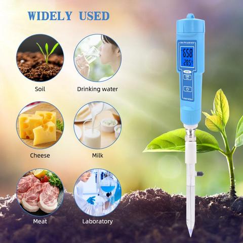 yieryi ATC 0.00-14.00 ph Meter For Tapered Loose Soil Hydroponics Cheese, lab, drinking water with Replaceable Probe ► Photo 1/6