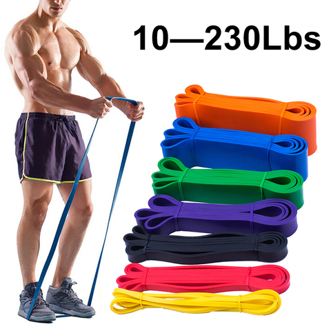 Unisex Fitness 208cm Rubber Resistance Bands Yoga Band Pilates Elastic Loop Crossfit Expander Strength gym Exercise Equipment ► Photo 1/6