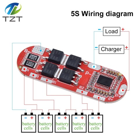 Bms 1s 2s 10a 3s 4s 5s 25a Bms 18650 Li-ion Lipo Lithium Battery Protection Circuit Board Module Pcb Pcm 18650 Lipo Bms Charger ► Photo 1/6