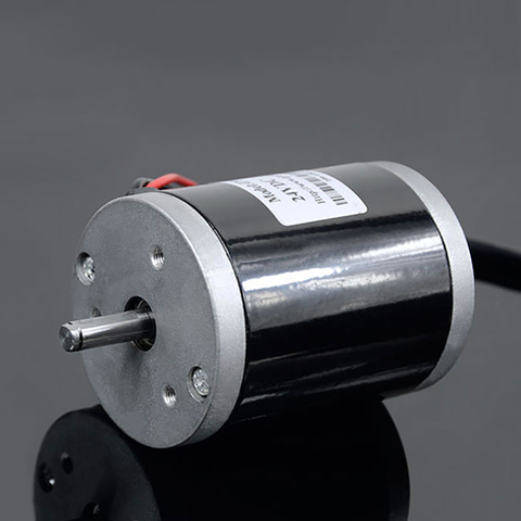 24V 120W 3500rpm High Torque DC Motor Low Noise Double Ball Bearing Carbon Brush Motor for Mini Bead Lathe Machine Shaft Dia 8mm ► Photo 1/3