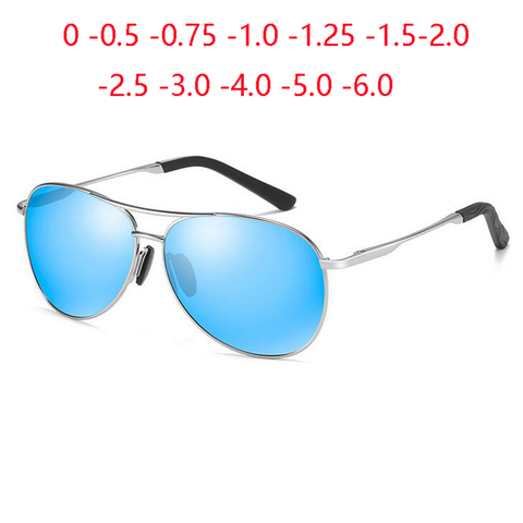 0 -0.5 -0.75 -1.0 To -6.0 Oval Sunglasses Men Polarized Colorful Myopia Lens Prescription Sunglasses Male 2588 ► Photo 1/6