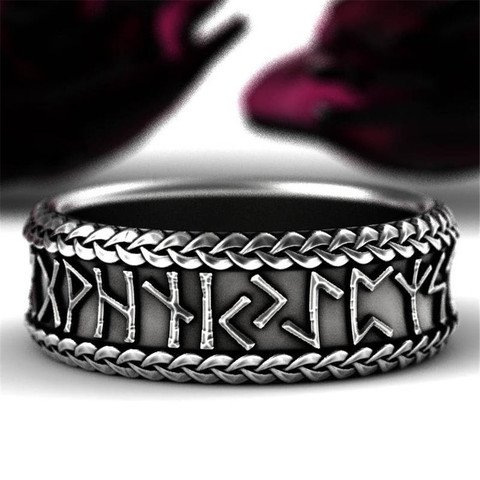 Vintage jewelry rune ring party cool accessories unisex unique gift motorcycle ring ► Photo 1/5