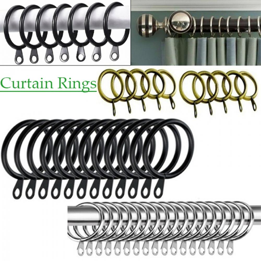 10pcs black metal curtain rings hanging rings for curtains and rods 5 sizesLR