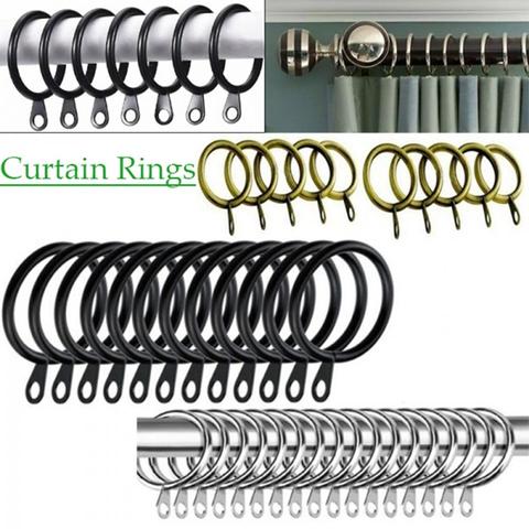 Metal Curtain Rings Hanging Hooks for Curtains Rods Pole Voile Heavy Duty Rings ► Photo 1/6