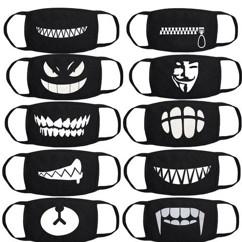 10pcs Halloween Party Mask Dustproof party Mask Cartoon Lucky Bear Women Men Cosplay party Masks Halloween Decorations ► Photo 1/6