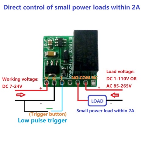 DC 12V 2A mini 1ch  Bistable Self-locking Relay Module Flip-Flop Latch Switch Board for LED Motor Solenoid valve ► Photo 1/6