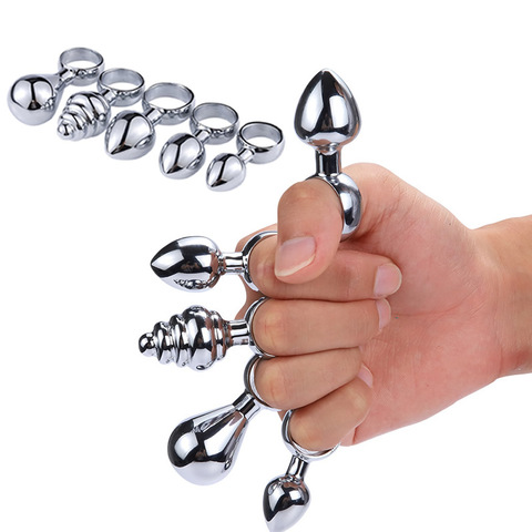 Mini Anal Plug With ring Stainless Steel anal beads Prostate Massager for Woman Man intimate toys Butt Plug Adult Sex Toys ► Photo 1/6