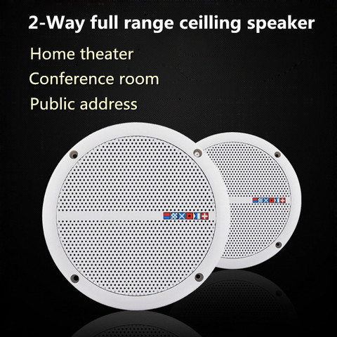 Ceiling Speakers 2 Way Full Range 60W Peak In Wall ABS Waterproof Cabinet For Public Address Loudspeaker System Audio Amplifier ► Photo 1/6