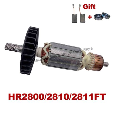 Free Bearing & Carbon Brush！AC220V-240V Armature Rotor Anchor replacement for MAKITA Rotary Hammer HR2800 HR2810 Series ► Photo 1/6