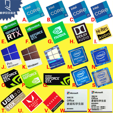 DIY Original 11th Generation Lntel Core i9 i7 i5 i3 Sticker Laptop Desktop Cpu Label ► Photo 1/1