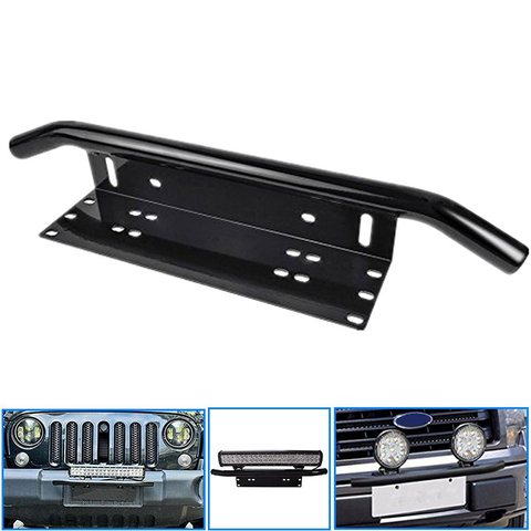 4x4 trucks tractor car License Plate Install Holder Bull Bar license plate  Universal Front BumperMount bracket For Offroad ► Photo 1/5