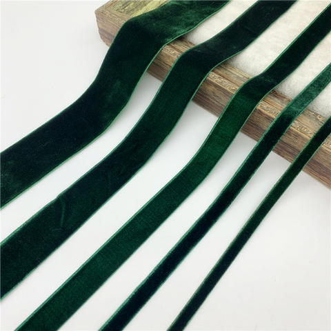 6mm-38mm Deep Green Velvet Ribbon For Handmade Gift Bouquet Wrapping Supplies Home Party Decorations Christmas Ribbons ► Photo 1/1