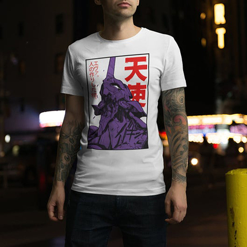JAPAN Ayanami Ikari Shinji funny eva 01 anime t shirt men white casual short sleeve tshirt homme manga unisex streetwear t-shirt ► Photo 1/6