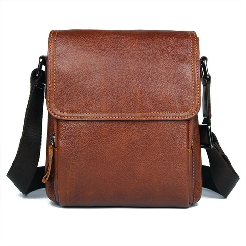 MAHEU Genuine Leather shoulder Bags Men Crossbody Bag Designer Natural cowhide Shoulder Bags Vintage Small Flap Pocket Handbag ► Photo 1/6