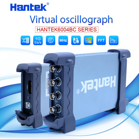 Hantek USB Oscilloscope kit 4CH analog channels 1GSa/s 70MHz 100MHz 200MHz 250MHz PC Oscilloscope support Winows 7 8 10 ► Photo 1/6