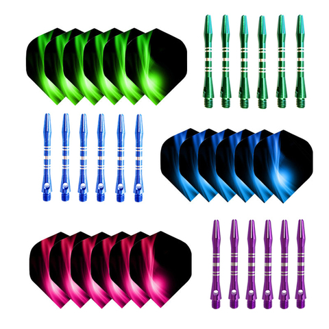 Aluminium Dart Shafts And Nice Pattern Darts Flights Dart Accessories For Professional Darts ► Photo 1/5