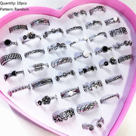 10Pcs/Lot Love Kids Cute Sweet Rings Design Flower Animal Fashion Jewelry Accessories Girl Child Gifts Finger Rings ► Photo 1/6