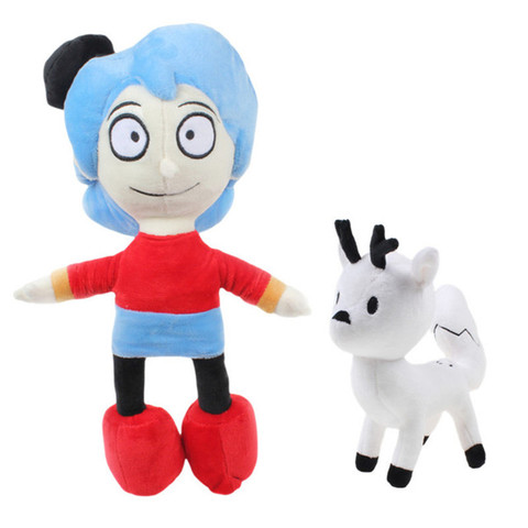 New Hilda Plush Toys Cartoon Movie Hilda and White Deer Twig Soft Stuffed Dolls Baby Kids Sleeping Appease Doll Birthday Gift ► Photo 1/6