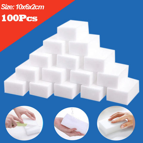 10x6x2cm Melamine Sponge Magic Sponge Eraser 20/50/100pcs White Cleaning Sponges For Kitchen Bathroom Accessories Cleaner ► Photo 1/6