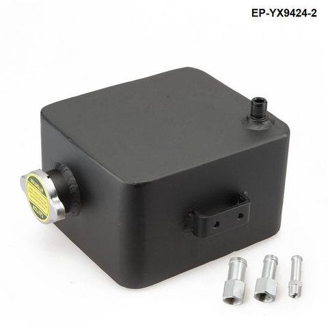 Aluminium Universal 2 Litre Polished Alloy Header Expansion Water Tank & Cap 2L EP-YX9424-2 ► Photo 1/1