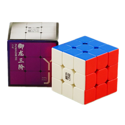 Yongjun Yulong V2 M 3x3x3 Magnetic Speed Cube 3x3 2M Magic Cube Puzzle Professional Educational Toys for Kids Gift ► Photo 1/6