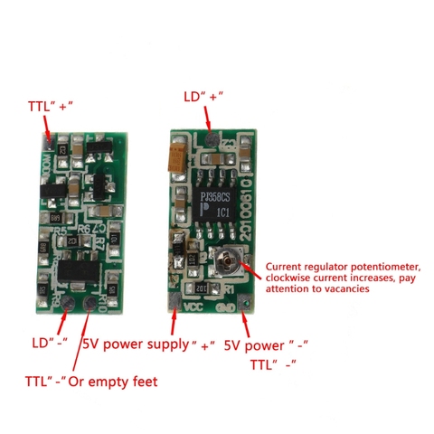 635nm 650nm 808nm 980nm TTL Laser Diode Driver Board Drive 5V Supply 50-300mA ► Photo 1/6