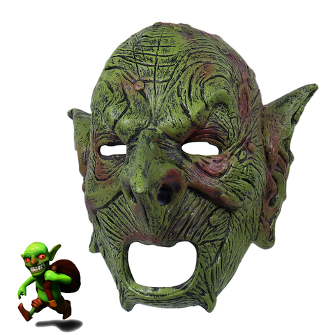 Goblin Mask Evil Orc Masks Greepy Gnome Face Masques Latex Mascarillas Goblinoid Mascaras Halloween Costume Carnival Helmet Prop ► Photo 1/6