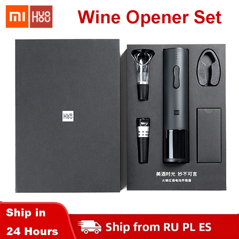 Xiaomi Huohou Automatic Wine Bottle Opener Kit Electric Corkscrew With Foil Cutter Wine Decanter Pourer Aerator For Family Gifts ► Photo 1/1
