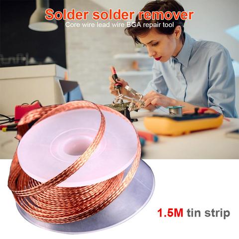 1.5m Desoldering Braid Welding Solder Remover Wick Wire Lead Cord for BGA Repair Improve the Speed of Cleaning PCB Pad ► Photo 1/6