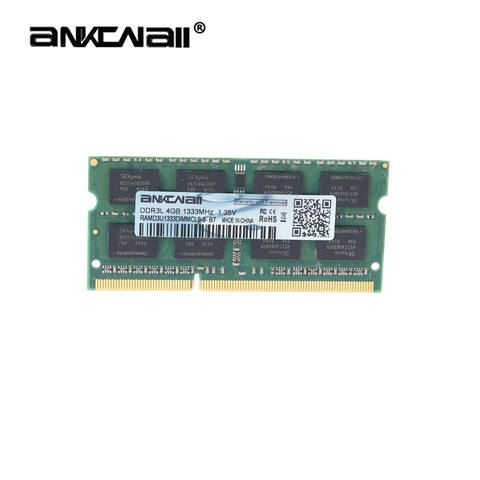 ANKOWALL DDR3 2GB 4GB 8GB Laptop 1866 1600 1333 MHz sodimm ddr3l RAM Notebook Memory 204pin 1.5V/1.35V ► Photo 1/6