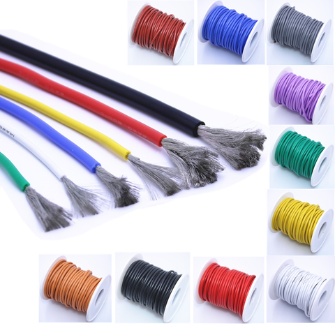 10 meters/50 meters flexible high temperature resistant silicone wire 12awg 13 14 15 16 17 18 20 22 high quality silicone cable ► Photo 1/6