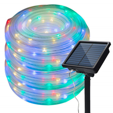 50/100 LEDs Solar Powered Rope Tube String Lights Outdoor Waterproof Fairy Lights Garden Garland For Christmas Yard Decoration ► Photo 1/6