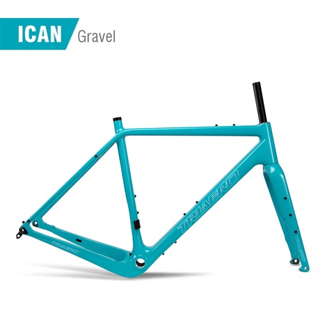 ICAN New X gravel Disc brake carbon cyclocross bike frame internal cable routing max tire MTB 29er x 1.95 Road 700C x45mm ► Photo 1/6