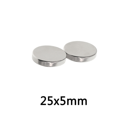 5/10/20PCS 25x5 mm N35 Permanent Magnetic 25mmx5mm Bulk Steel Round Magnets 25x5mm Neodymium Disc Magnet 25*5 mm circular 25x5 ► Photo 1/4