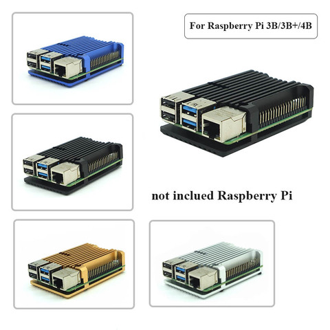 Raspberry Pi 4 Model B/3B+/3B 4 Color Aluminum Metal Case with Heat Sinks for Raspberry Pi 4/3 ► Photo 1/6