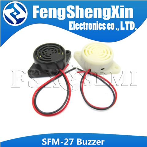 1PCS SFM-27 DC 3-24V 90DB black white Beep Alarm Electronic Buzzer Sounder Continuous sound ► Photo 1/1