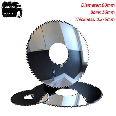 60mm Tungsten Steel Milling Cutter, 60x16mm Solid Carbide Alloy Circular Saw Blades Cutting stainless Steel. Thickness 0.2-6mm ► Photo 1/5