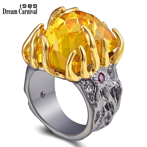 DreamCarnival1989 Original Big Zircon Love-Ring Women Delicate Wedding Engagement Gothic Jewelry Rings Flaming-Look Gift WA11758 ► Photo 1/6