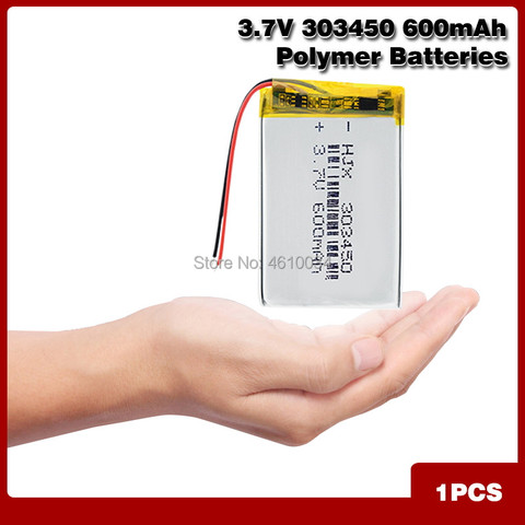 EBook Rechargeable Battery 323450 600mah Li-Po lithium polymer battery 3.7v For GPS MP3 MP4 MP5 DVD PSP Toy Driving Recorder ► Photo 1/6