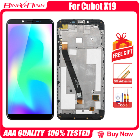 New Original For Cubot X19 LCD&Touch screen Digitizer with frame display Screen module accessories Assembly Replacement ► Photo 1/2